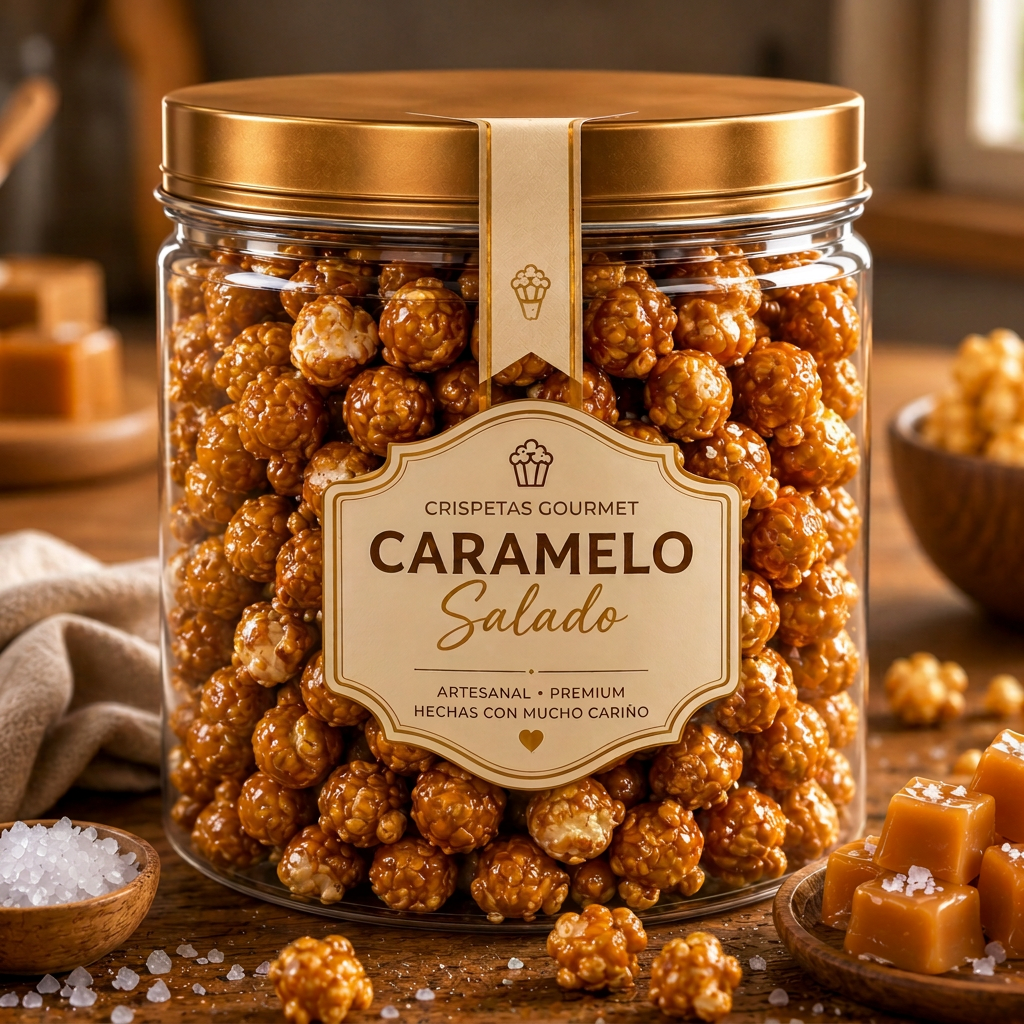 Crispetas gourmet sabor Caramelo Salado