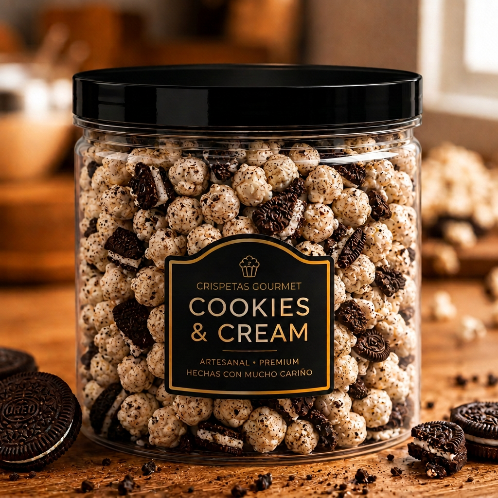Crispetas gourmet sabor Cookies & Cream